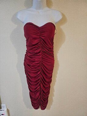 Cefian Strapless Ruched Maxi Dress - Size L
